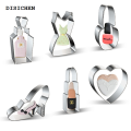 DISICHEN Luxury Stainless Steel Makeup Tools Biscuit Mould Lipstick Perfume Shape Fondant Cake Mold 3D Pastry Cookie Cutters Cake Tools. 
