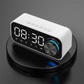Multifunctional Device High Volume Bluetooth Speaker Small Size Clock Function Mini Alarm Clock Portable Design Wireless Connectivity LED Alarm Clock Alarm Clock. 