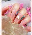 24 Pieces 3D Press On Nails With Nail Glue Tape( Artificial Nails For Party Or Gift) - Fake Nails For Daily Wear. 