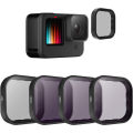 TELESIN 4-Pack Lens Filter CPL ND8 ND16 ND32 Compatible for GoPro Hero 12 Hero 11 Hero 10 Hero 9 Black, Neutral Density and Polarizing Lens Filter Kit Lens Protector for Go Pro 12 11 10 9 Accessories. 