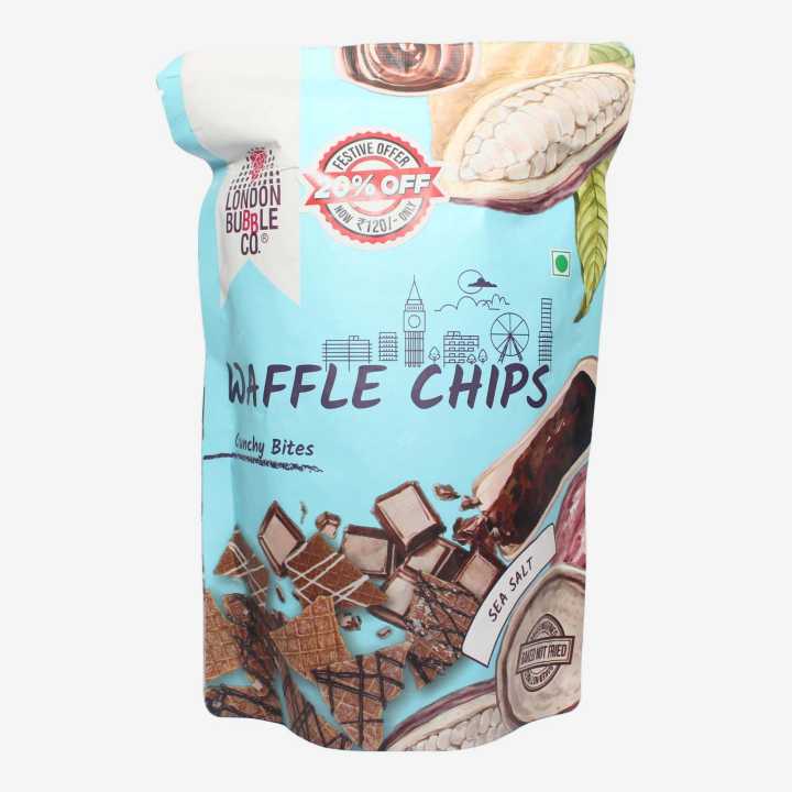 Crunch Waffle Chips - Sea Salt -100g
