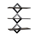 Home Wall Décor Beautiful Floating Diamond Shelf Rack In Black (3 Pc). 