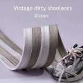 1Pair Fabric Flat Shoe laces Classic Shoelaces for Sneakers White Black Shoelace Quality Laces Shoes 100 CM Strings. 