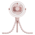 OYPFXMI White Portable Rechargeable Baby Stroller Fan Clip-on Octopus Night Light Mini Personal Handheld Portable Fan. 