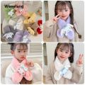 Wenefang Sanrio Plush Scarf Kuromi Melody Children's Winter Plush Scarf 【2025 Version】 Cinnamoroll Pochacco Imitation Rabbit Fur Baby Neck Thickened. 
