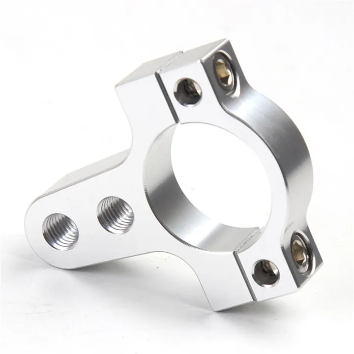 Cluellp-3%20Pcs%2027mm%20Aluminum%20Steering%20Damper%20Fork%20Frame%20Mounting%20Clamp%20Bracket%20Foot%20Fixer%20for%20Motorcycle%20Bike%20Modification%20Silver%20-%20Image%203