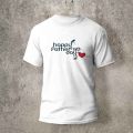 Happp Fathers Day 1 Digital Printed T- Shirt For Men. 