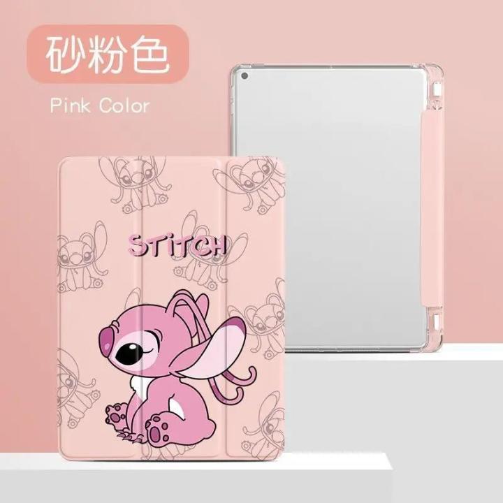 Cartoon Cute Stitch Cover For iPad 10th 10.9 9th 8th 7th 10.2 Generation Case Mini 4 5 6 Silicon Stand Handle Case Funda Case