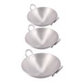 Set of 3 Pure Aluminium Kadhai/Kadai/Frying Pan for Cooking Deep Fry Combo of 3 Kadai 2 Litre + 3 Litre + 4 Litre. 