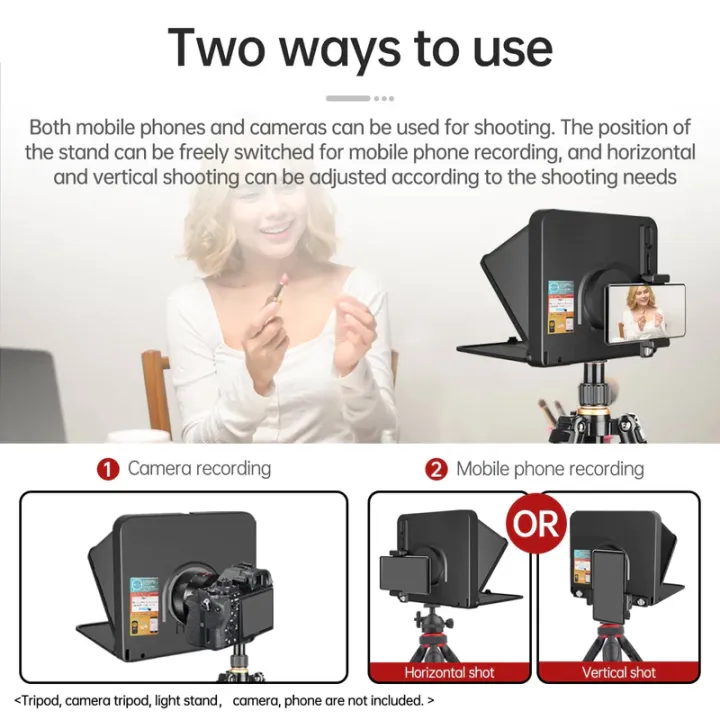 Teleprompter%20for%20Any%20Smartphones%20&%20DSLR%20Camera%20With%20Remote%20Control%20%7C%20For%20Online%20News%20Achor%20Teaching%20Vlog%20Live%20Streaming%20Telepromter%20%7C%20APP%20Compatible%20with%20iOS%20&%20Android%20System.%20-%20Image%203