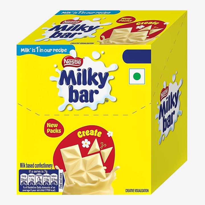 Nestle MILKYBAR Creamy White Chocolate Tablet – 42g Triangle Bar (Pack of 7 & 14 Units)