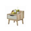 SB Furniture Backus Night Table NT44 - Lindberg Oak/Grey(44x42x46cm). 