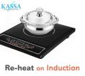 Induction Base Stainless Steel Handi Set Of 3 With Lid ,Capacity 1L/1.5L/2L,Weight 2 Kg Approx. 