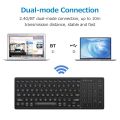 Wireless Dual ode Keyboard 2.4G/BT Wireless Connection Ergonomic Design with Touchpad Wide Compatibility. 