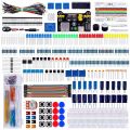Electronic Component Kit with Resistor Transistor RGB Capacitor LED Buzzer Switch Potentiometer for Arduino Nano. 