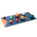Toddlers Baby 3D Wooden Solar System Puzzle Toy Eight Planets Early Education Planets Matching Board Smooth-edges Solar System Model Planet Board Toy Parent-child Interactive. 