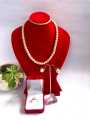 Elegant Pearl Necklace And Earring Set For Women. 