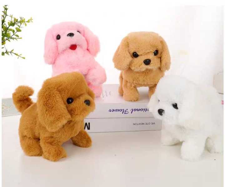 Plush Toys Puppy Electronic Toy Walking and Barking Dogs Tail Wagging Interactive Dog Toy for Kids Christmas Birthday Gift for Toddlers