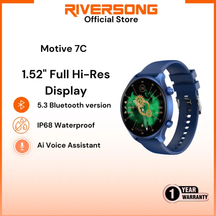RIVERSONG%20Motive%207C%20Calling%20Smart%20Watch,%201.52%20Inch%20Display,%20AI%20Voice%20Assistant,%20100+%20Sports%20Modes,%2024h%20Health%20Management,%20IP68%20waterproof,%20Black,%20Blue%20Color%20-%20Image%203