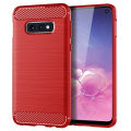 lthmy for Samsung Galaxy S10e Case Carbon Fiber TPU Soft Silicone Back Cover Armor Phone Case Casing. 