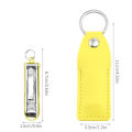 Ultra-Thin Portable Folding Nail Clipper Compact Nail File Cutter Collapsible Fingernail Trimmer Clippers With Key Ring Pu Cover. 