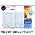 10pcs Small, Medium & Large Size Clear Embossed PVC Self-Adhesive Book Covers. 