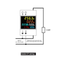 4X Din Rail AC Monitor 6IN1 250-450V 100A Voltage Current Power Factor Active KWH Electric Energy Frequency Meter VOLT. 