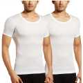 Pack Of 2 Amul Comfy RNS White Half Sleeve Vest For Men By Arushi | White Solid Half Sleeve Innerwear For Men. 
