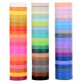 120 Pcs Basic Solid Color Washi Tape Rainbow Masking Tape Decorative Adhesive Tape Sticker Scrapbook Diary Stationery. 
