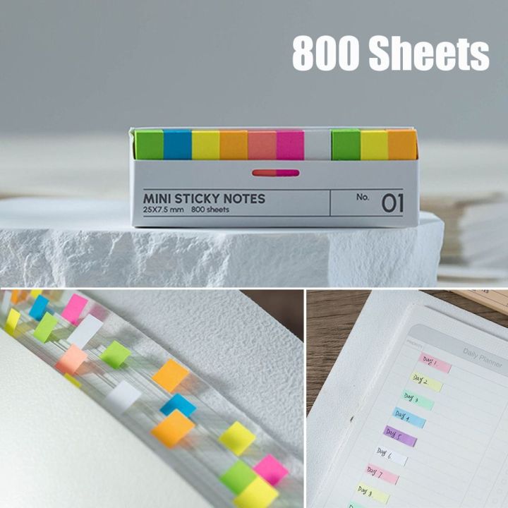 Sticky Note Label Type Mini 800 Sheets Sticky Notes Page Marking Classify File Fluorescence ...