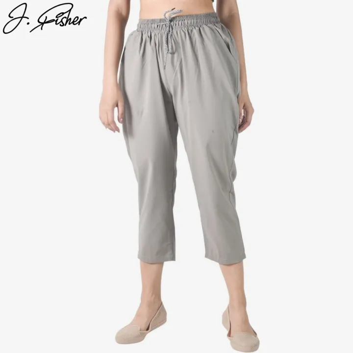 J.Fisher%20Stretchable%203/4%20Quarter%20Pant%20For%20Women%20-%20Grey%20%7C%20Multisize%20%7C%20Fashion%20%7C%20Quarter%20Pants%20For%20Women%20-%20Image%202