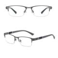 Anti Blue Reading Glasses Men Half-frame Glasses Business Style Male Eyeglasses For Old People Glasses With Grade +100~+400. 