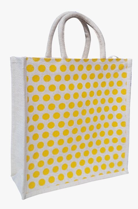 Arihant Eco Jute Tote Bag 16x14 Inch – Reusable Shopping & Gift Bag with Zipper For Women And Men