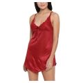 Fancyra Women Sexy Satin Babydoll Nightwear Dress Babydoll Dress For Sexy Lingerie Nighty For Women Free Size Rose Red Color. 