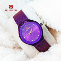 Millenium MW58112 Classic Waterproof Diamond Indicator Watch For Women - Purple. 