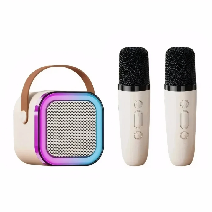 Bluetooth Karaoke Machine K12 Portable 5.3 PA Speaker System with 1-2 Wireless Microphones Home Family Singing Children's Gifts Bles Online DZ-29B-07
