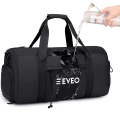 Everesco Eveo Optimo 28L Duffel Bag For Men Waterproof Gym Travel Bag With Shoe Compartment Black. 