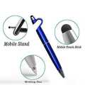 3 in 1 Function Pen with Smartphone Stand Holder, Screen Wipe and Ballpoint Pen, Writing Pen for All Smartphones. 