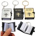 Mini Holy Bible Keychain Real Paper Can Read Religious Christian Cross Keyrings Holder Car Key Chains Fashion Gifts Jewelry. 