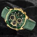 NAVIFORCE NF9197 New Men's Business Day Date Function Analog Digital Leather Strap Wristwatch. 