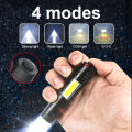 Portable Portable Mini Flashlight COB Light Rechargeable LED Torch Strong Light Camping Fishing Work Emergency Lamp Lantern With Pen Clip. 