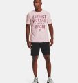 Under Armour Pink Project Rock Hardest Worker Short Sleeve T-shirt For Men 1357190-643. 