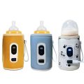 Baby USB Baby Bottle Warmer Portable Milk Travel Heater Storage Cover Insulation Thermostat. 