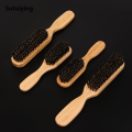 Sutuiying Styling hair brush, bristle brush, bamboo and wood handle, Portable suitable for both men and women, hair and beard styling. 