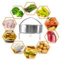 3Pcs/Set Pressure Cooker Accessories Stainless Steel Steam Basket with Egg Steamer Rack, Divider for Kitchen Cooking. 