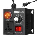 AC220V 5000W Stepless Voltage Regulator Portable Variable Monophase Voltage Controller Temperature Speed Light Adjuster. 