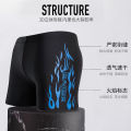 Men's swim trunks hot spring boxer loose conservative swimsuit plus size fashion flame adult swimming trunks factory direct sales. 