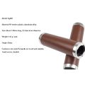 1 Pair Retro Bike Handlebar Grips Soft Pu Leather Mountain Bike Handle Cover Non-Slip Bicycle Cycling Accessories. 