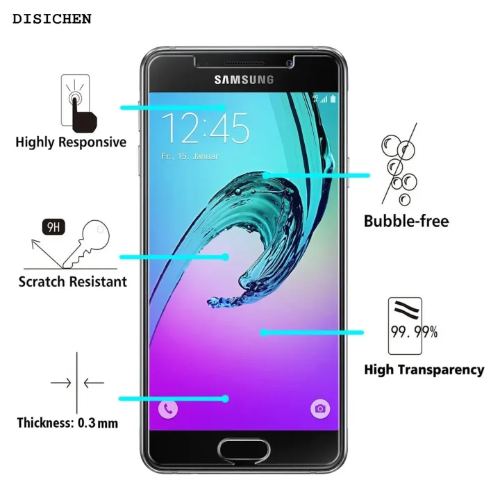 DISICHEN%202025%202/4Pcs%20Screen%20Protector%20Glass%20For%20Samsung%20Galaxy%20A5%202016%202017%20A510%20A520%20Tempered%20Glass%20Film%20-%20Image%202
