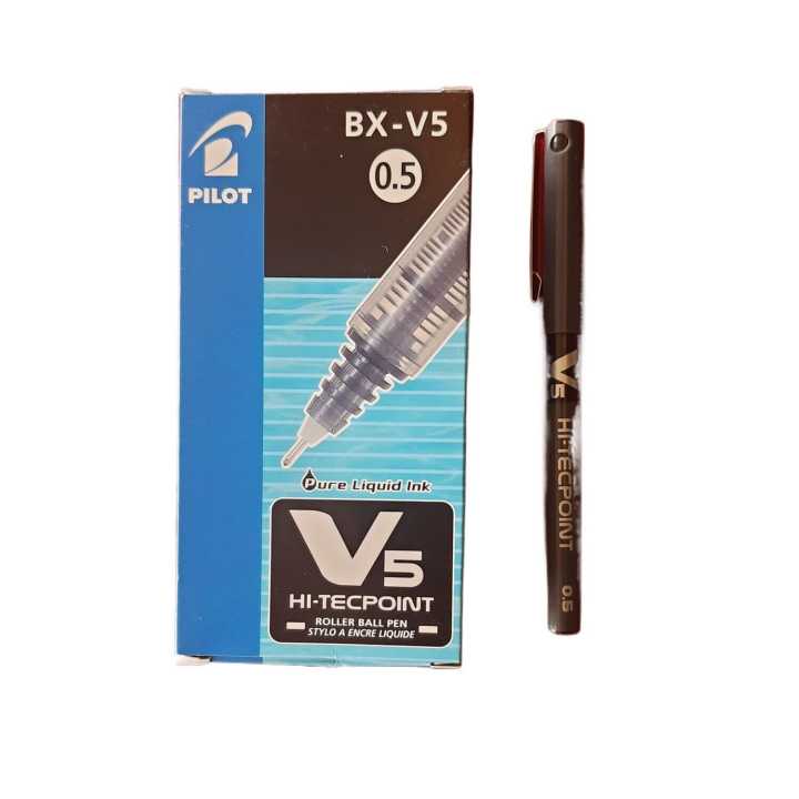 Pilot V5  0.5mm Roller Pen -Black (10units)